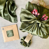 Emerald Furoshiki + Scrunchie bow